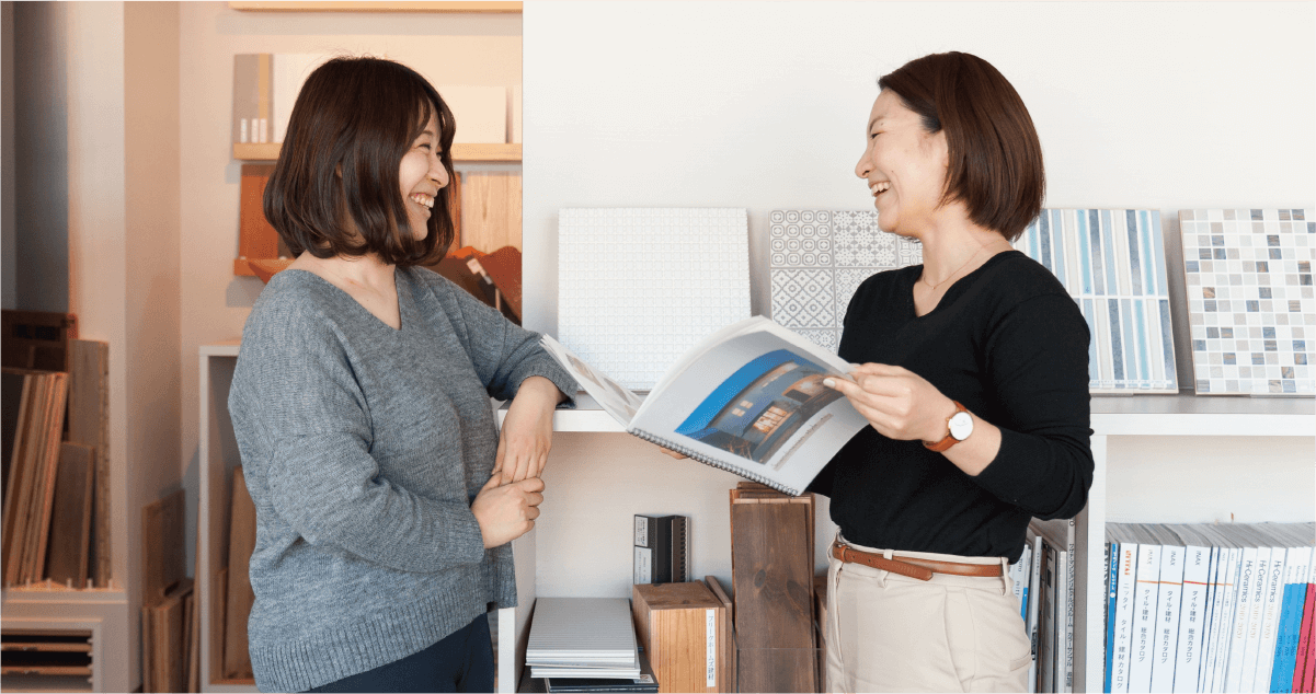 設計課 主任 岸本千尋 設計課 主任 山口真理奈