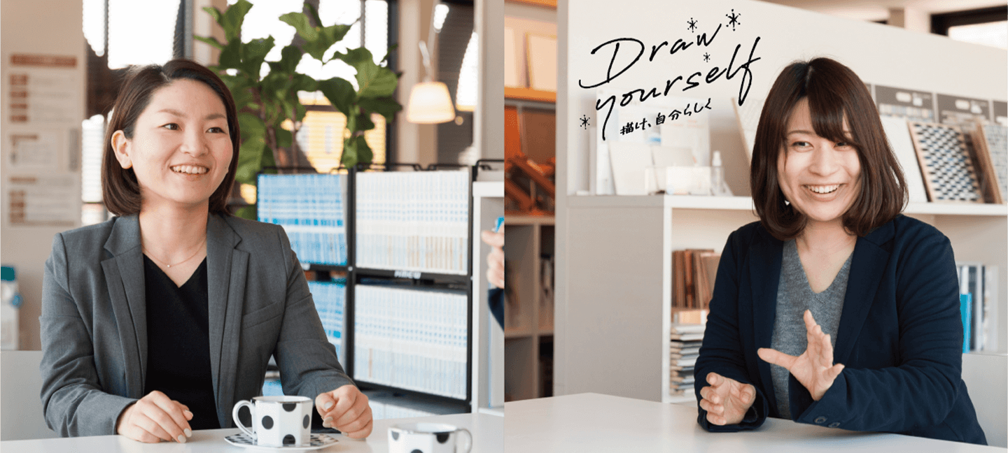 設計課 主任 岸本千尋 設計課 主任 山口真理奈