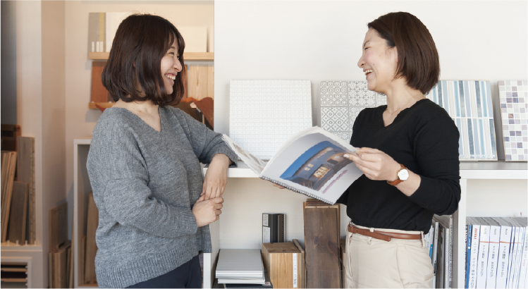 設計課 主任 岸本千尋 設計課 主任 山口真理奈